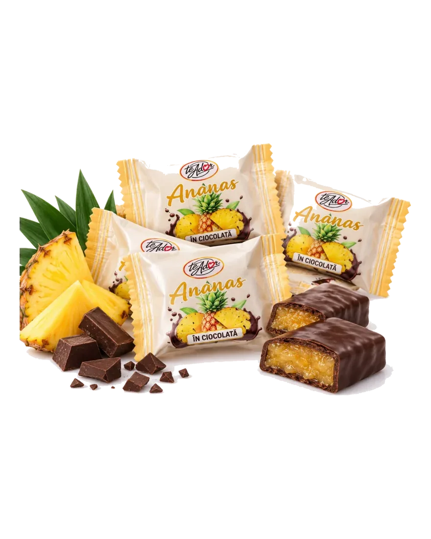 Ananas învelit în ciocolată